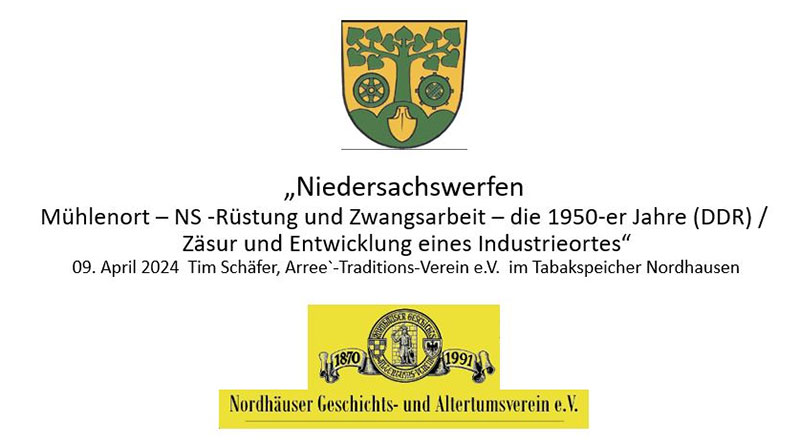 Niedersachswerfen Mühlen - Vortrag im Tabakspeicher Nordhausen