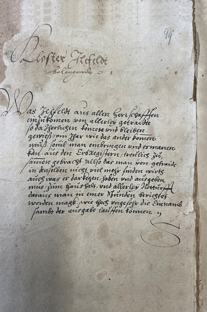Urschrift Kloster Ilfeld Urschrift Kloster Ilfeld
