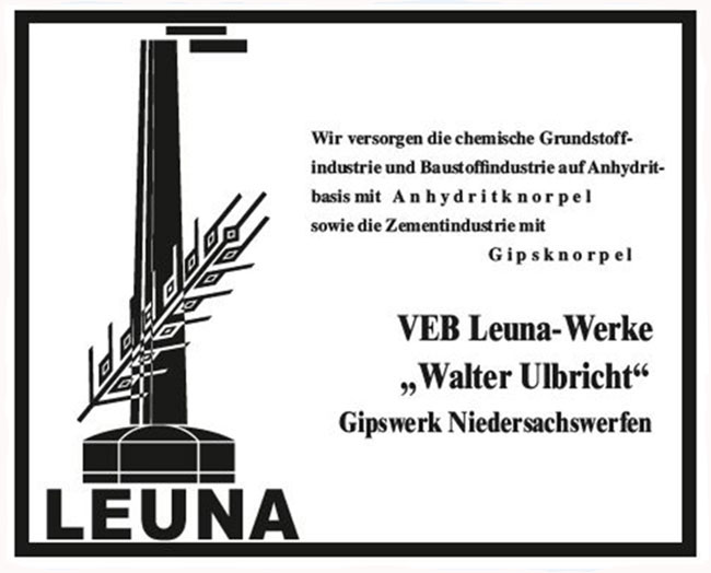 DDR, Gipswerk Logo - Leuna